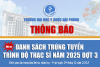 Thông báo: Danh sách thí sinh trúng tuyển, thời gian, thủ tục nhập học đối với thí sinh trúng tuyển trình độ Thạc sĩ năm 2025 đợt 3