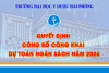 Quyết định công bố công khai dự toán ngân sách năm 2026