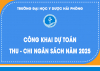 Công khai thực hiện dự toán thu - chi ngân sách năm 2025