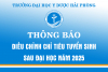 Thông báo điều chỉnh chỉ tiêu tuyển sinh sau đại học năm 2025