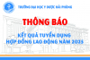 Thông báo kết quả tuyển dụng lao động hợp đồng năm 2025