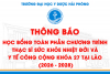 Thông báo học bổng toàn phần chương trình Thạc sĩ Sức khỏe nhiệt đới và Y tế công cộng khóa 27 tại Lào (2026 - 2028)