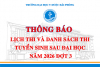 Trường Đại học Y Dược Hải Phòng trân trọng thông báo lịch thi và danh sách thi tuyển sinh Sau đại học năm 2026 Đợt 3